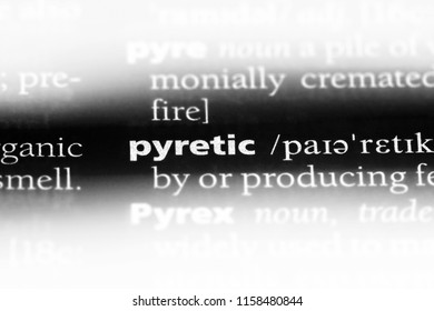 pyretic word in a dictionary. pyretic concept. - Shutterstock ID 1158480844