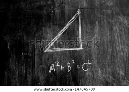 The Pythagorean theorem on a blackboard