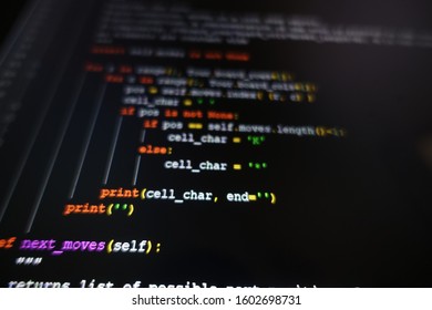 Python Programing Code Dark Colorful Blurry Background