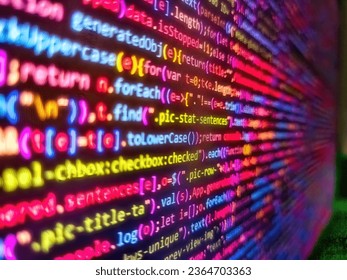 Python programming developer code. Abstract program code screenshot. Python binary code. Developing programm. Developing programming and coding technologies. Code on dark background. Script pr