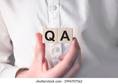 QA Concept. Acronym Of Questions And Answers Or Job Of Tester Or Quality Engineer.