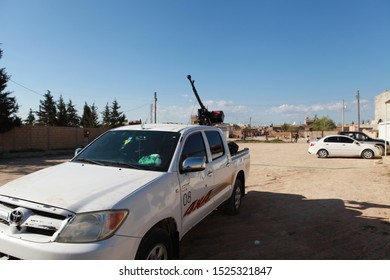 Qamishli, Northern Syria- An Armed Vehicle In Qamishli, Controlled By The Kurds During The Syrian War, To Ensure Safe During The Newroz Celebration. March 21, 2013.