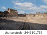 Qasr al-Azraq (Blue Fortress), fort located in the desert of eastern Jordan. Azraq Castle, originally built as a Roman fortress.