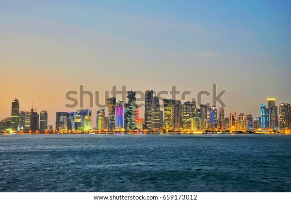 Qatar Doha Arabian Country Situated Near Stock Photo 659173012 ...