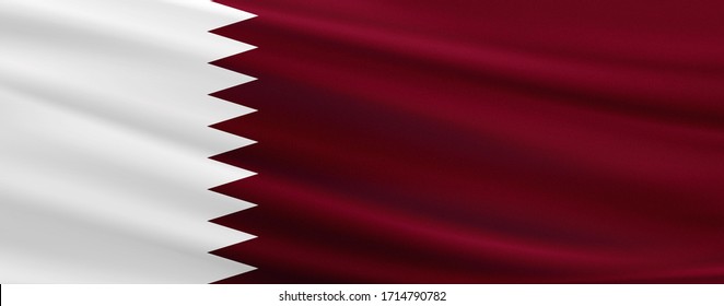 Qatar flag with fabric texture
