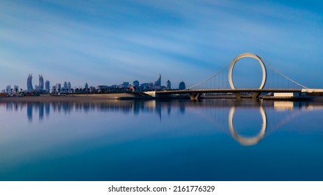 Qatar futuristic skyline and reflection
