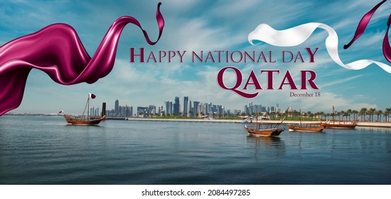 Qatar National Day Greetings  - QATAR - Shutterstock ID 2084497285