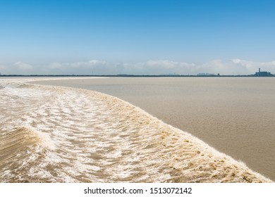 Qiantang River Tide Bore Is One Of World's Three Strongest Tidal Events, Zhejiang Province, China