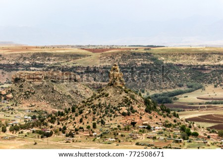 Qiloane, a mountain in Lesotho next to Thaba Bosiu was the inspiration for the Lesotho Hat or mokorotlo.