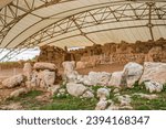 Ħaġar Qim is a megalithic temple complex found on the Mediterranean island of Malta, dating from the Ġgantija phase (3600-3200 BC) The Megalithic Temples of Malta are among the most ancient religious