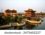 Qingming Riverside Landscape Garden in Kaifeng city, China, famous, travel, landmark