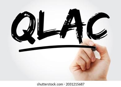 QLAC Qualified Longevity Annuity Contract - Deferred Income Annuity Funded With Assets From A Qualified Retirement Plan, Acronym Text With Marker