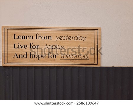 the qoute on the wall