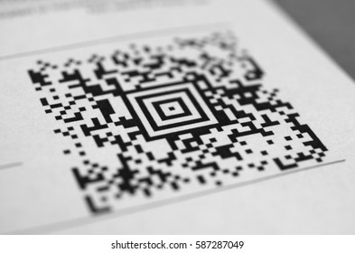 QR code barcode (meaning Quick Response Code)
