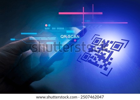 QR code online payment scan , business on mobile