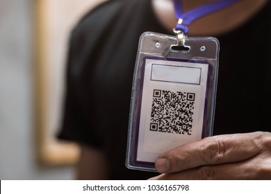 QR Code Scanning On Smart Card, Illustrative Editorial