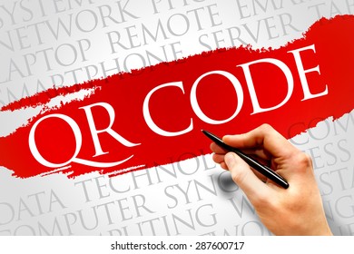 QR code word cloud concept