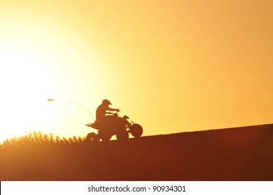 Quad Bike In The Sunset