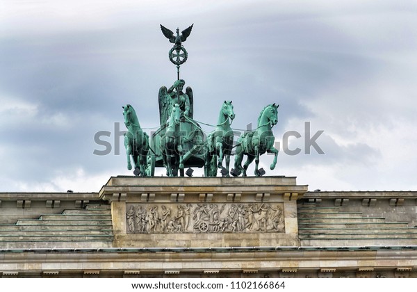 Quadriga On Neoclassical Monument Brandenburg Gate Stock Photo Edit Now