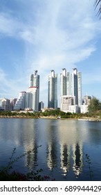 Quadruplets Buildings And Lake