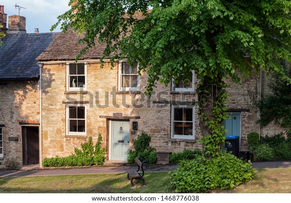 Quaint Cotswold Romantic Stone Cottages On Stock Photo Edit Now