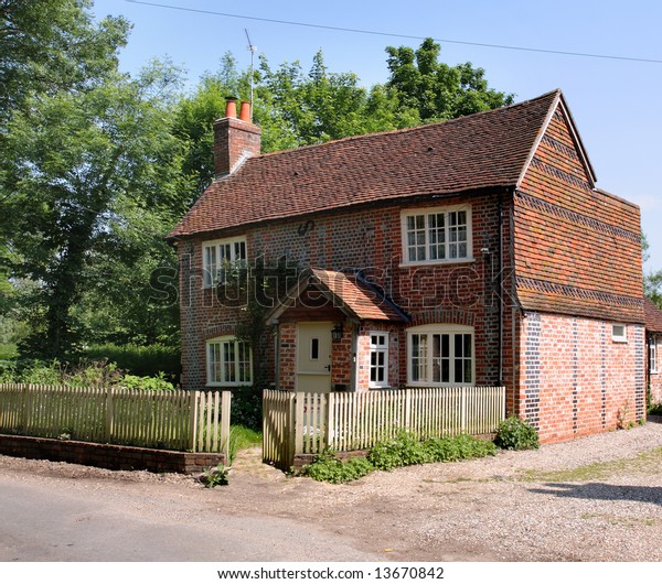 Quaint Crooked Red Brick Cottage Rural Stock Photo Edit Now 13670842