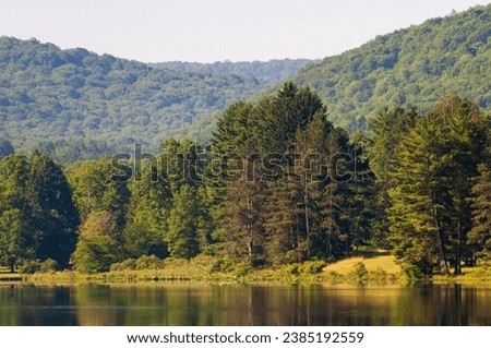 Quaker Lake Area at Allegany State Park in New York State Allegany State Park in New York State
