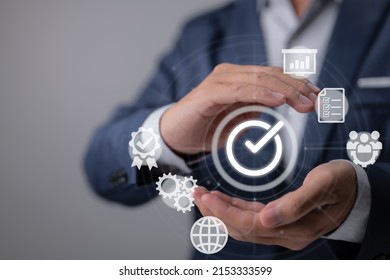 Quality assurance and quality control, often known as QA and QC, as well as continuous improvement are the cornerstones of quality management. Compliance with applicable laws and norms. - Shutterstock ID 2153333599