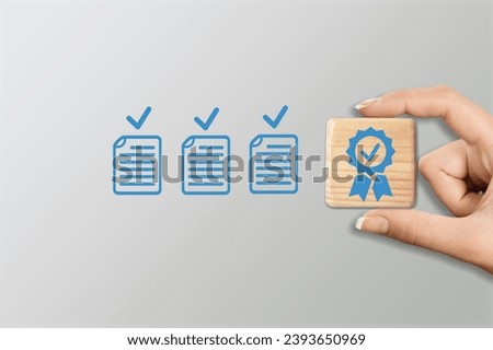 Quality Certificate with Checklist document in hand