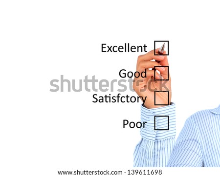 Quality control. The concept isolated over white.