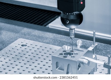 Quality control on milling CNC machine, coordinate measuring machine, Quality control machine Control on milling CNC machine, coordinate measuring Quality control. - Powered by Shutterstock