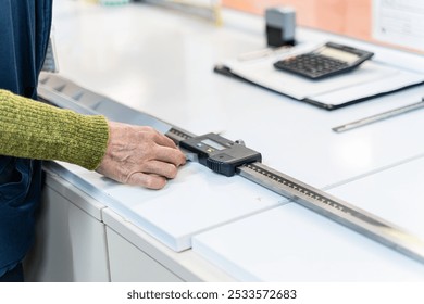 Quality control in production lines is based on the analysis of data generated by measuring instruments ,Check measurement of blank in attachment by digital hand caliper.