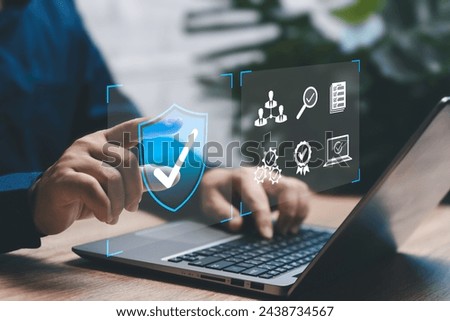 Quality management and validation process concept, Businessman touching the best quality icon, certification, Quality Assurance QA, Quality Control QC, Standard control of product