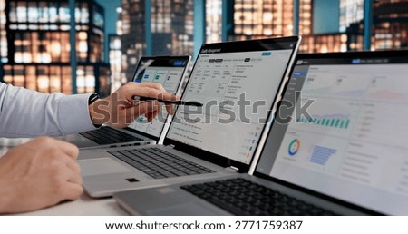 Quality Supervisor Analyzing CAPA Details On Laptop To Ensure Supplier Compliance