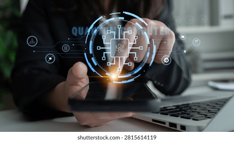 Quantum computer processor and future technology. The architecture of a quantum computer represents a revolution in high-performance computing. Motif