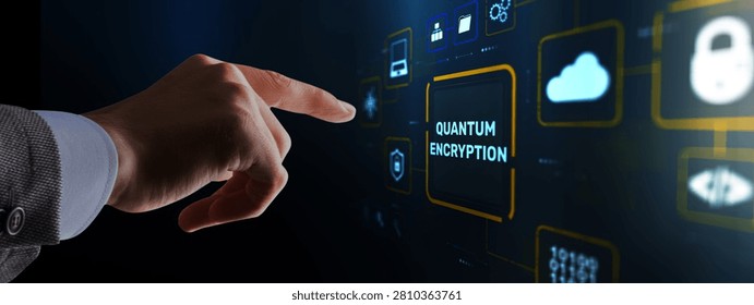 Quantum encryption technology for data security and network protection with human hand interaction