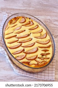 Quark Cheese Bake With Raisin And Pear