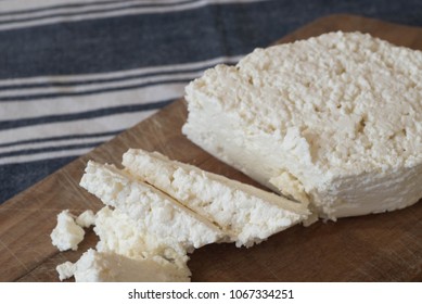 Quark (dairy Product), Curd Cheese On Wooden Board