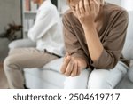 Quarrel, Divorce. husband and wife remove married ring. Couples desperate and disappoint after marriage. Divorce document, upset and frustrated after conflict. distrust, love problems, betrayals
