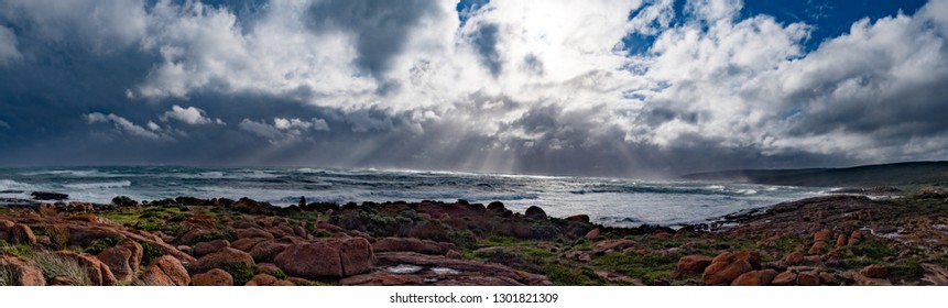 Quarry Bay, WA, Australia - 08/30/2017
By The Most Sou/Westerly Point Of Australia The Weather Is Often Extreme From The Meeting Of The Great Southern And Indian Oceans