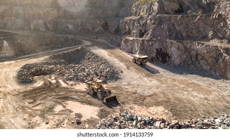 Quarry Machinery Moving Ore For Processing In A Blast Mine