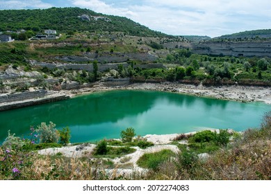 Quarry With Turquoise Water. Crimea