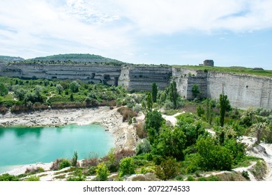 Quarry With Turquoise Water. Crimea