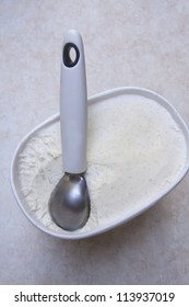 Quart Carton Of Ice Cream With Scoop Inserted