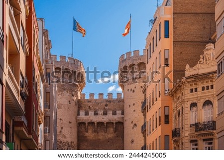 Quart Towers, historical landmark, ancient gate to the Old City district, Valencia, Spain