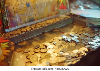 Quarter Coin Gambling Machine At Coney Island