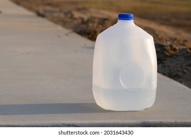 Quarter Full Water Gallon Container