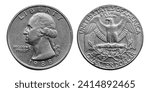 The quarter, short for quarter dollar, is a United States coin worth 25 cents, one-quarter of a dollar. The coin sports the profile of George Washington on its obverse. 1988