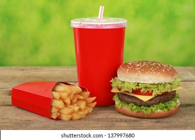 Quarterpounder Combo Meal With French Fries And A Cola Drink