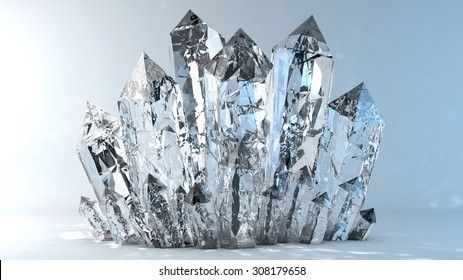 Quartz Crystals Growing